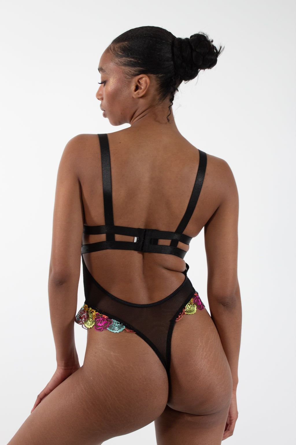 GINA Floral Embroidery Bodysuit