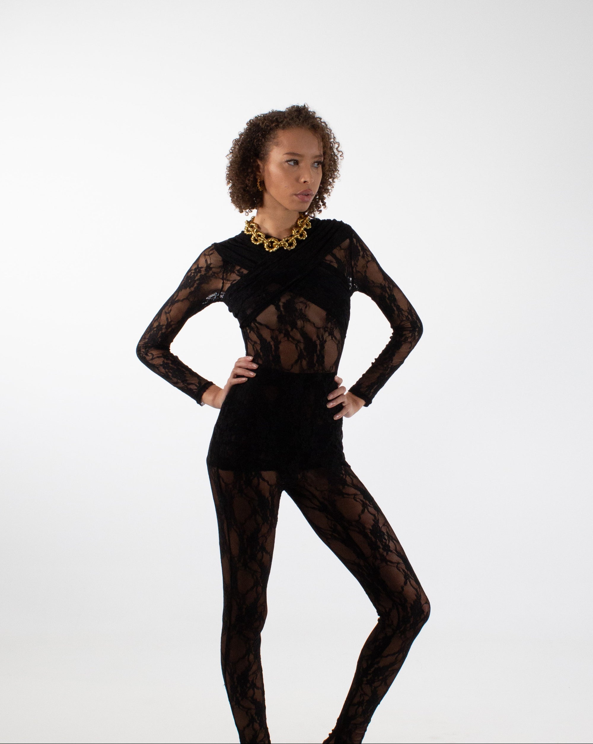 PARIS Lace Lingerie Jumpsuit