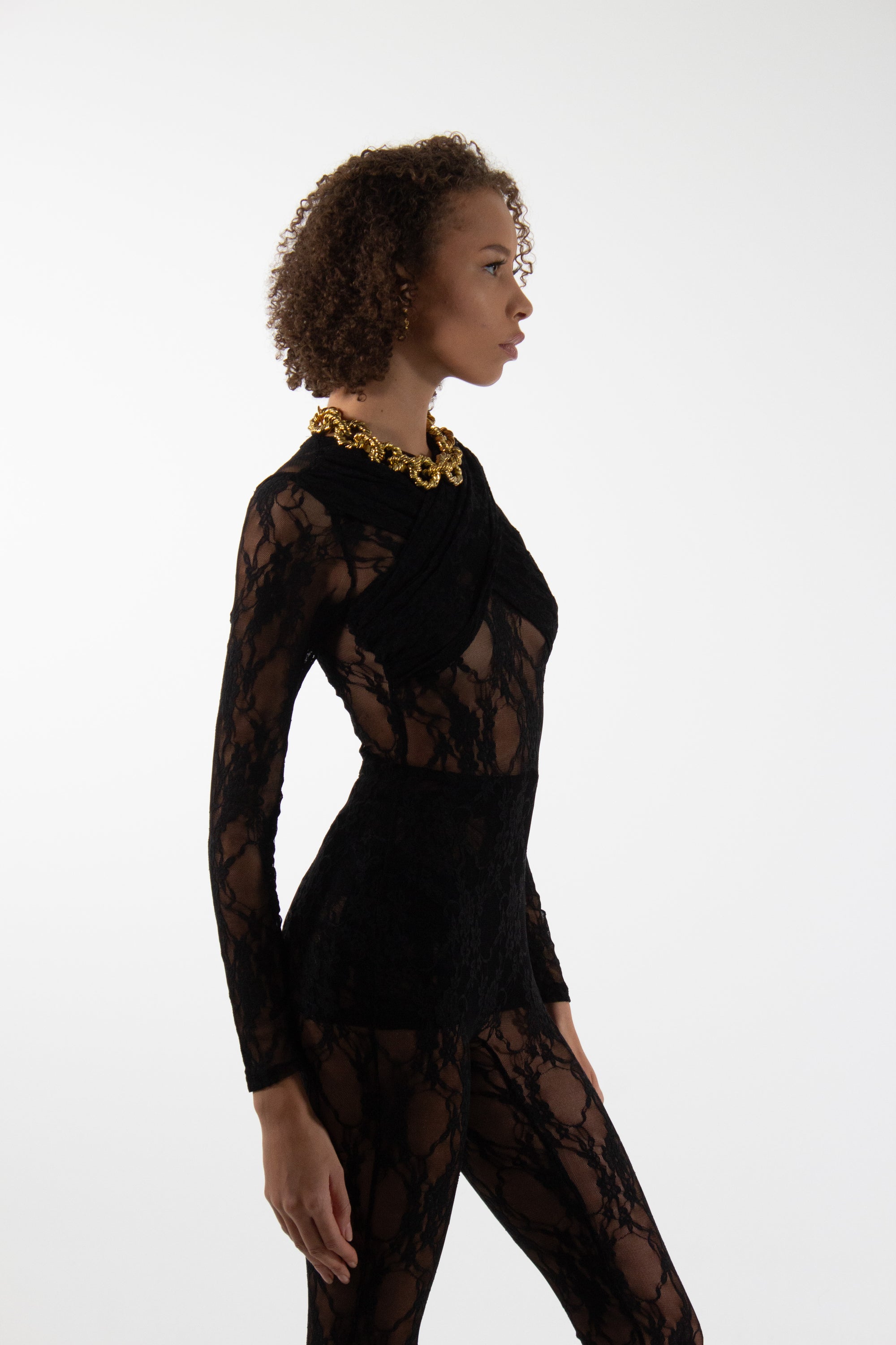PARIS Lace Lingerie Jumpsuit