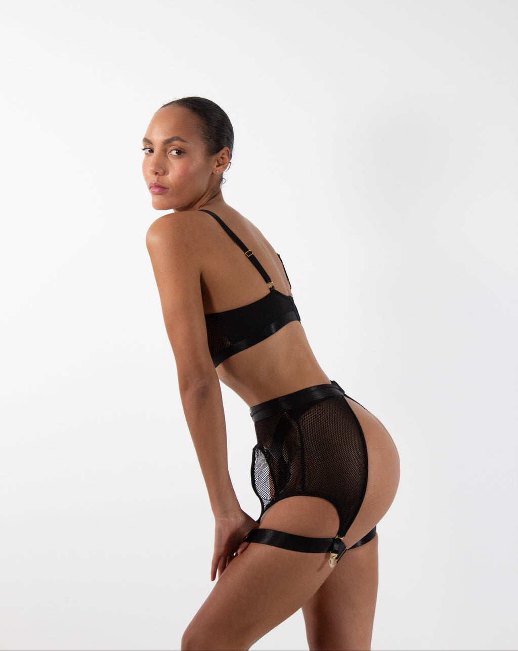 ZOEY Open Bra Three-Piece Lingerie Set