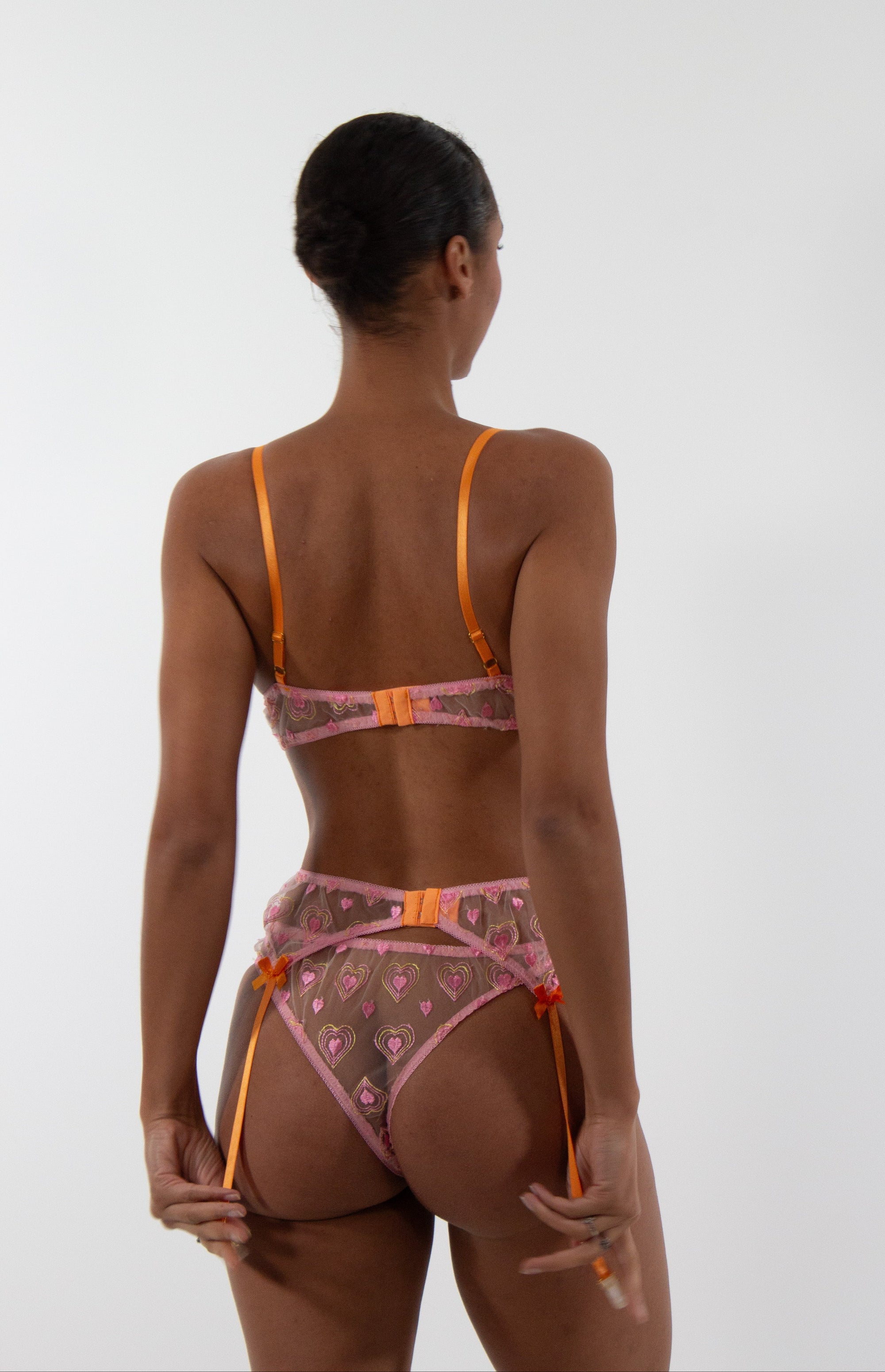DANIELA Mesh Three-Piece Lingerie Set