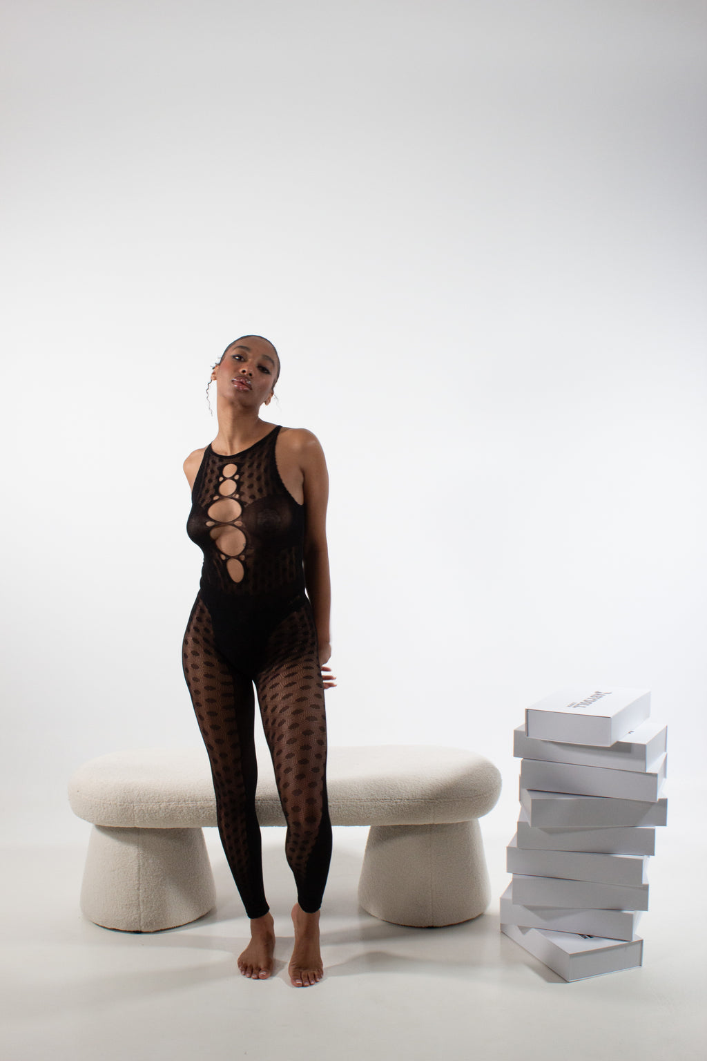 KAIA Mesh Bodystocking
